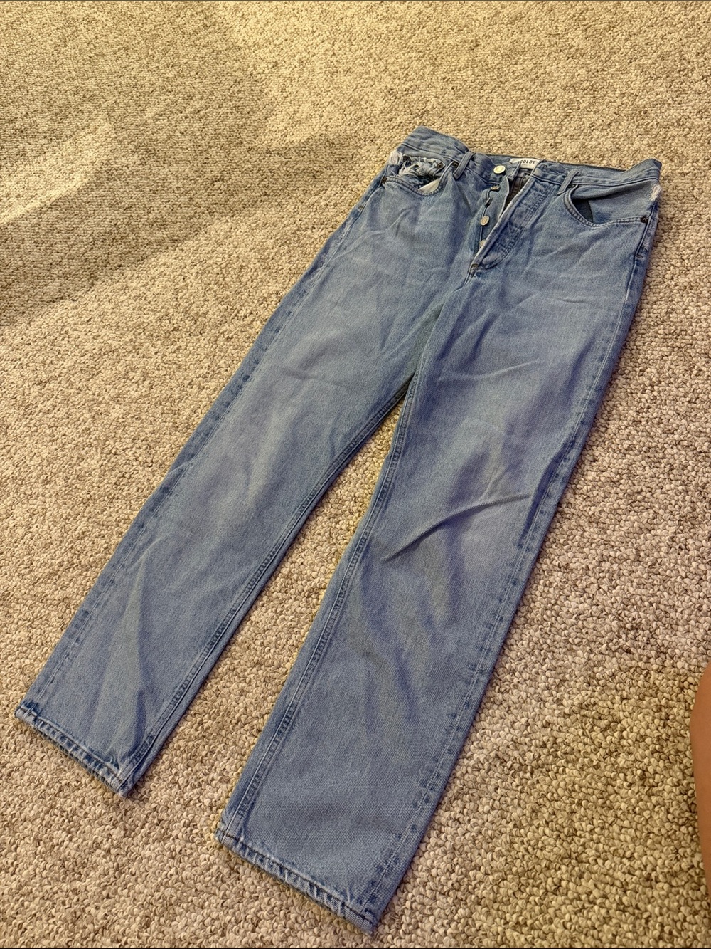 AGOLDE Classic Light Blue Straight-Leg Jeans